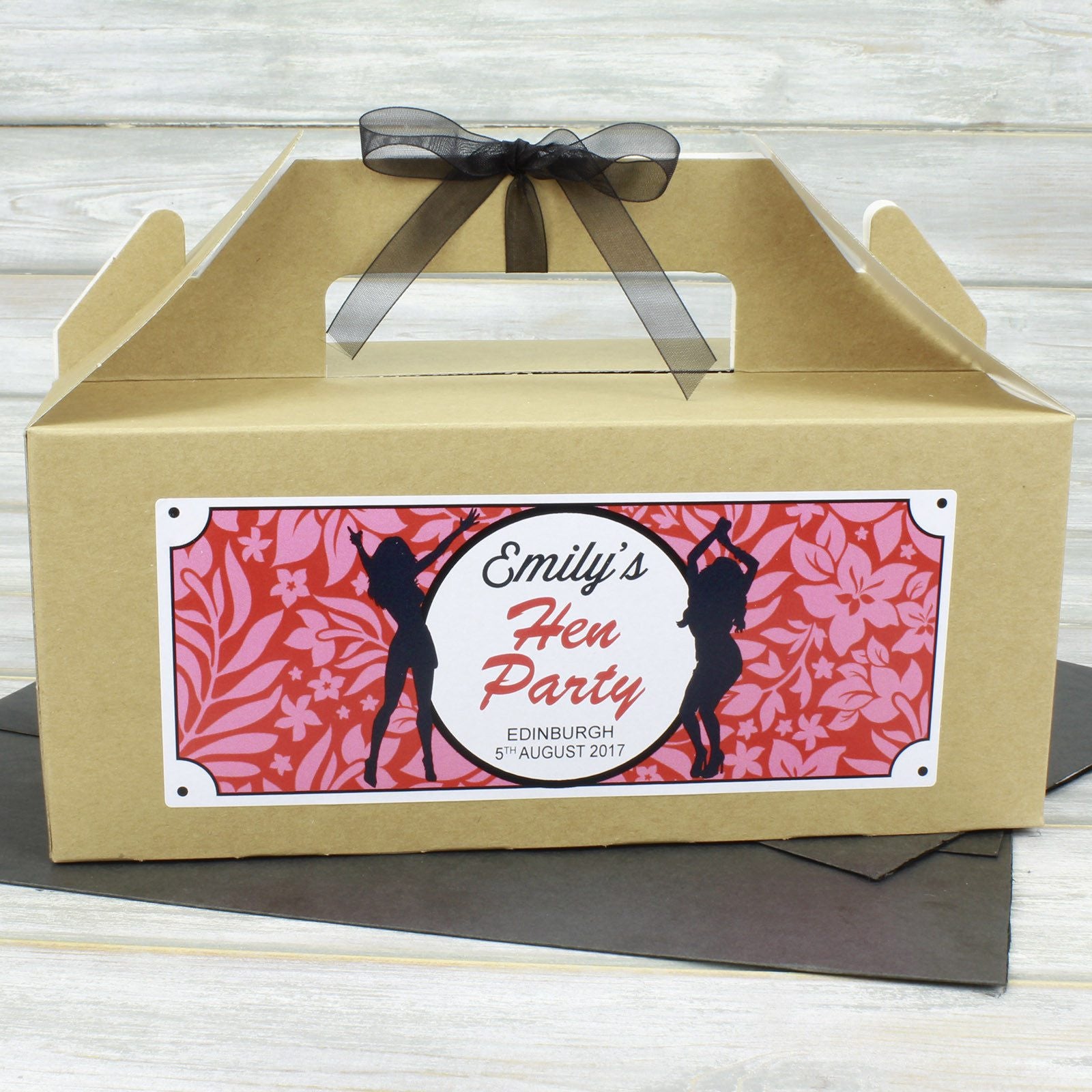 Hen Party Box - Personalised Hen Party Box Gift Favour (Empty) - Dancing Girls