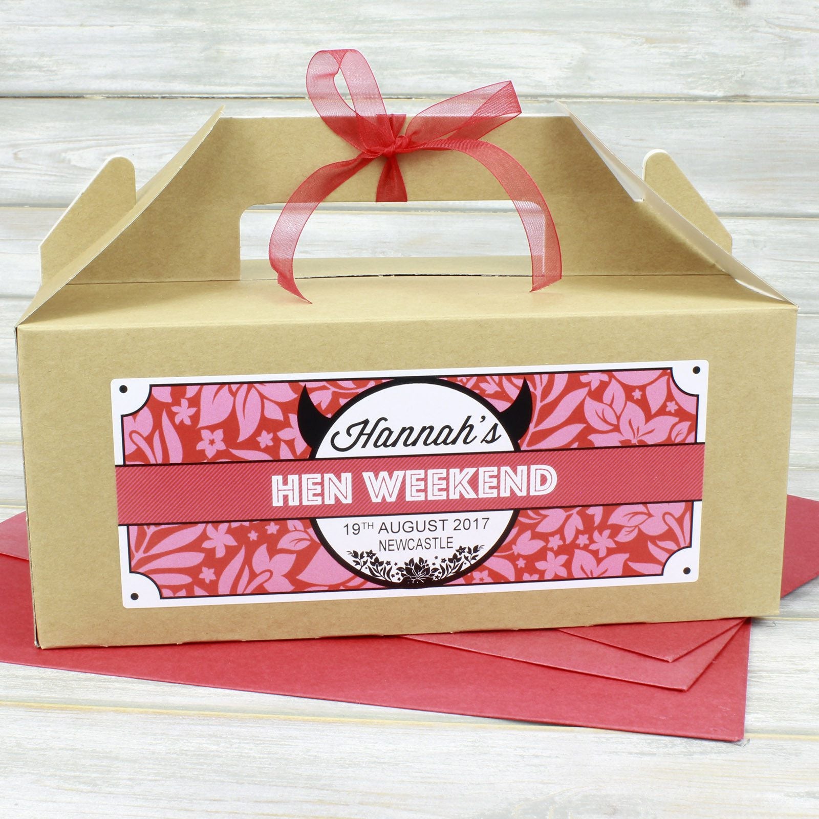 Hen Party Box - Personalised Hen Party Box Gift Favour (Empty) - Horny Devil Design