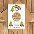 Hug - Personalised Wooden Christmas Hug Token - Rainbow