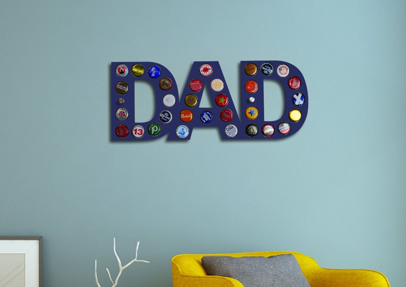 Dad Father Beer Cap Holder 32 Bottle Top Display