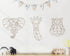 Safari Themed Wall Art, Wooden Geometric - Giraffe