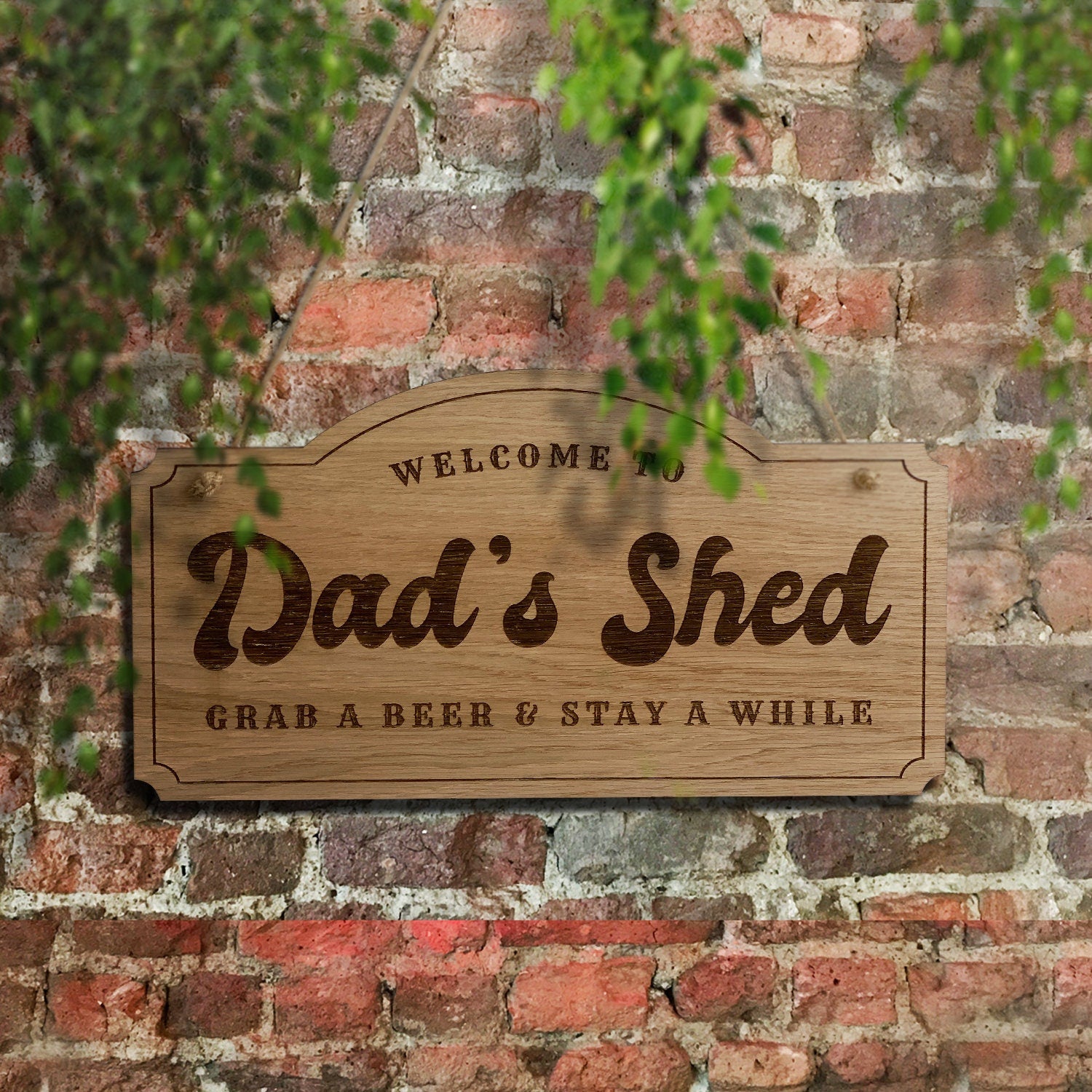 Dad's Shed Rustic Wooden Shed Cabin Man Cave Sign