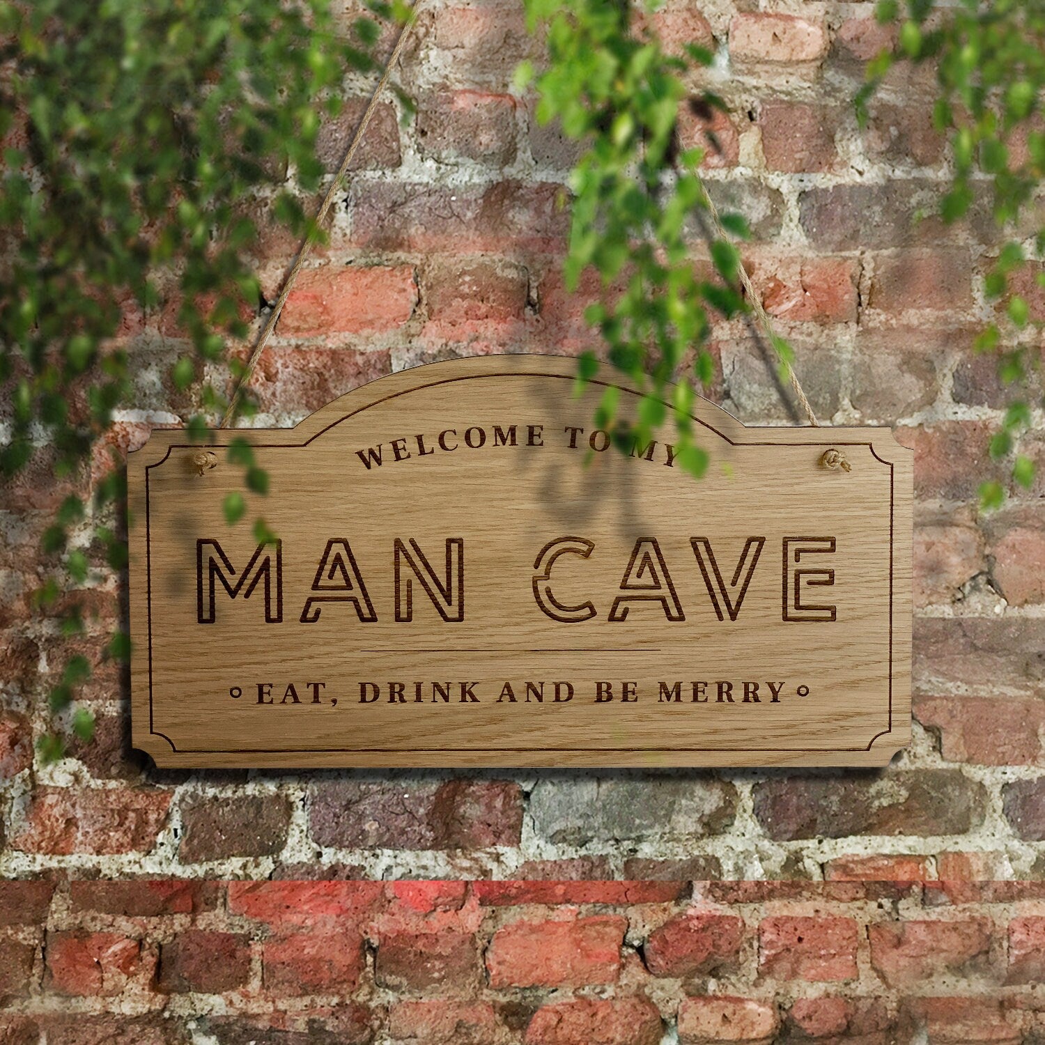 Man Cave Wooden Cabin Shed Sign