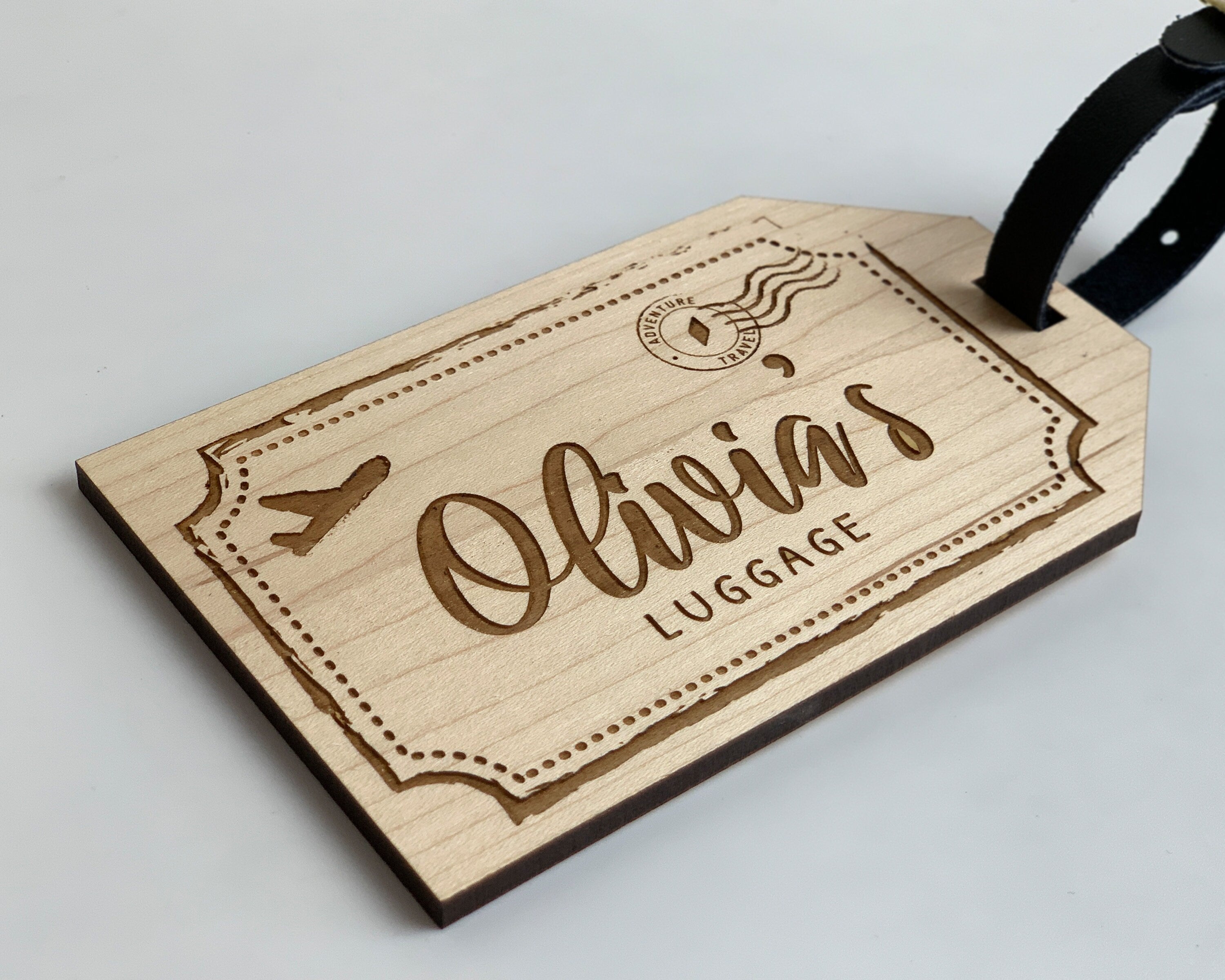 Personalised Wooden Luggage Tag - Life Is A Journey