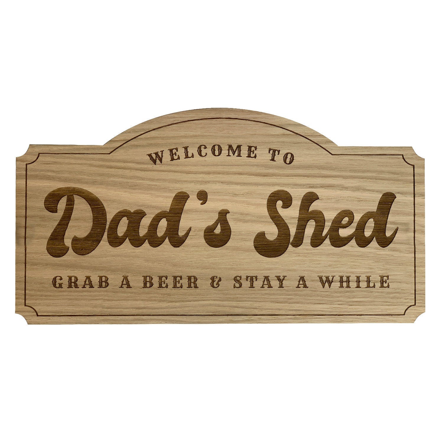 Dad's Shed Rustic Wooden Shed Cabin Man Cave Sign
