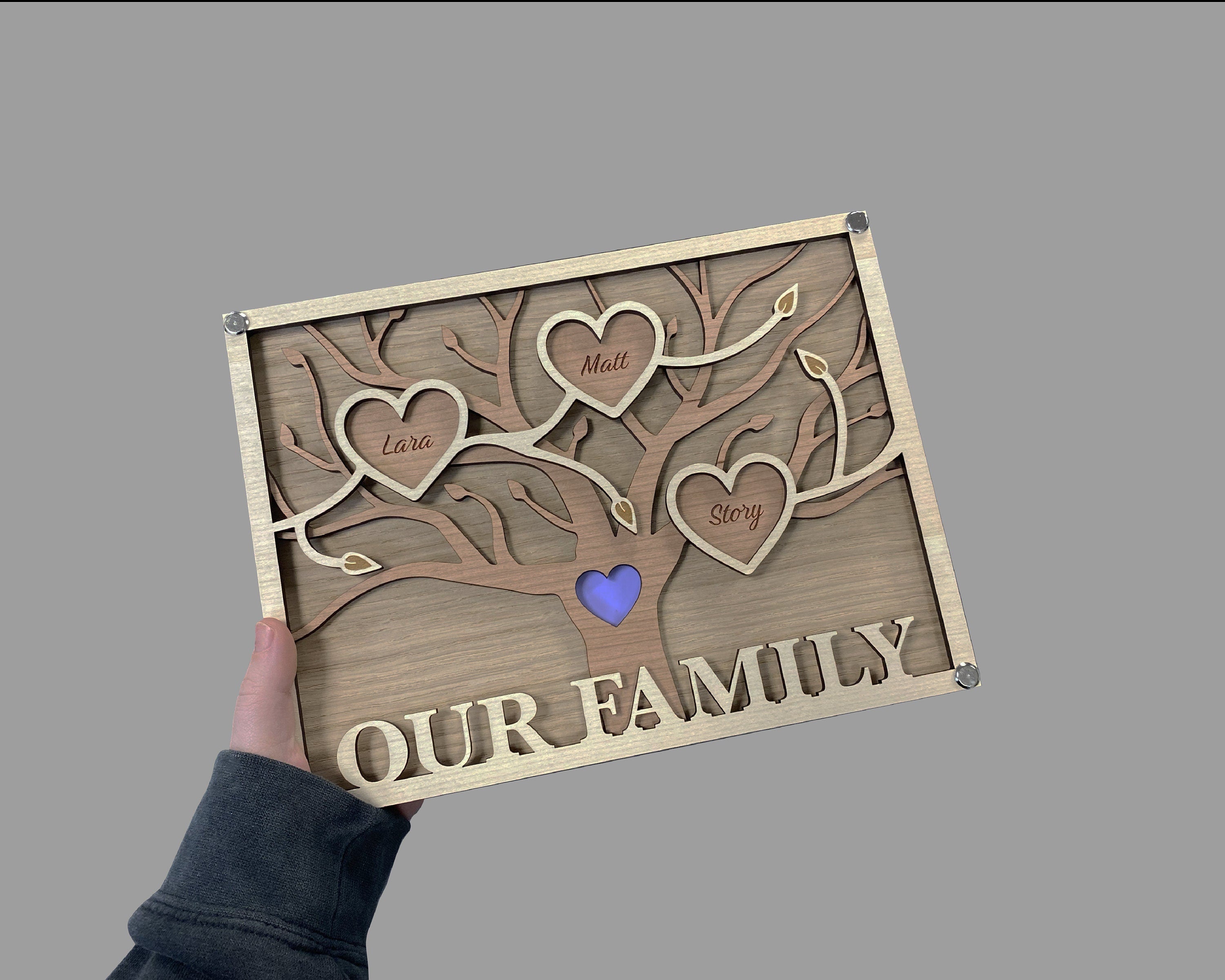 Personalised Family Tree Wall Art - Standard
