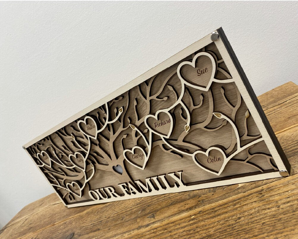Personalised Family Tree Wall Art - Large