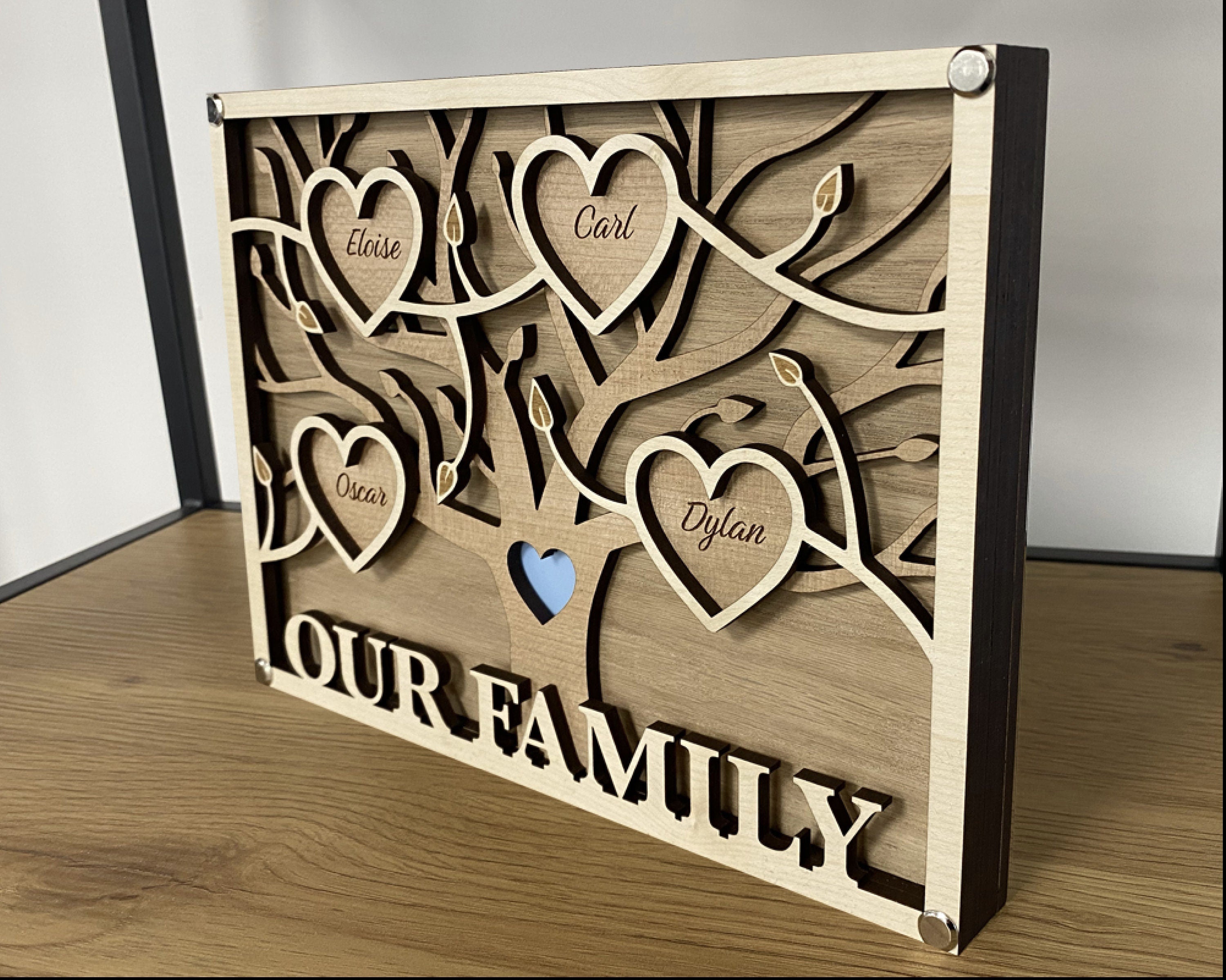 Personalised Family Tree Wall Art - Standard