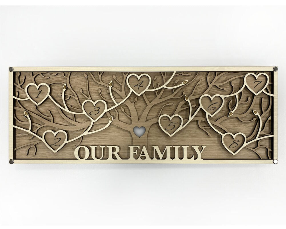 Personalised Family Tree Wall Art - Large