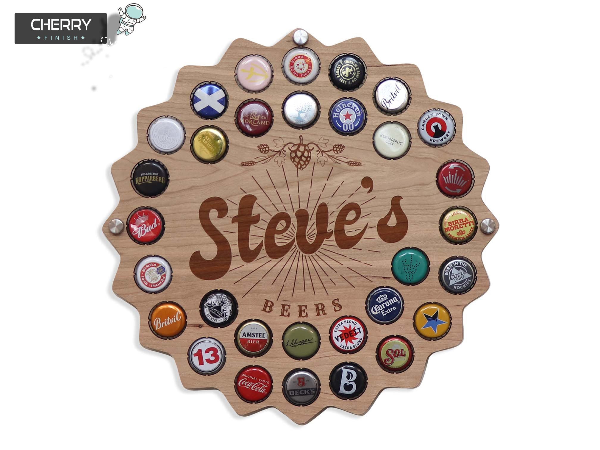 Personalised Pub Sign, Beer Cap Holder, 31 Bottle Top Holder