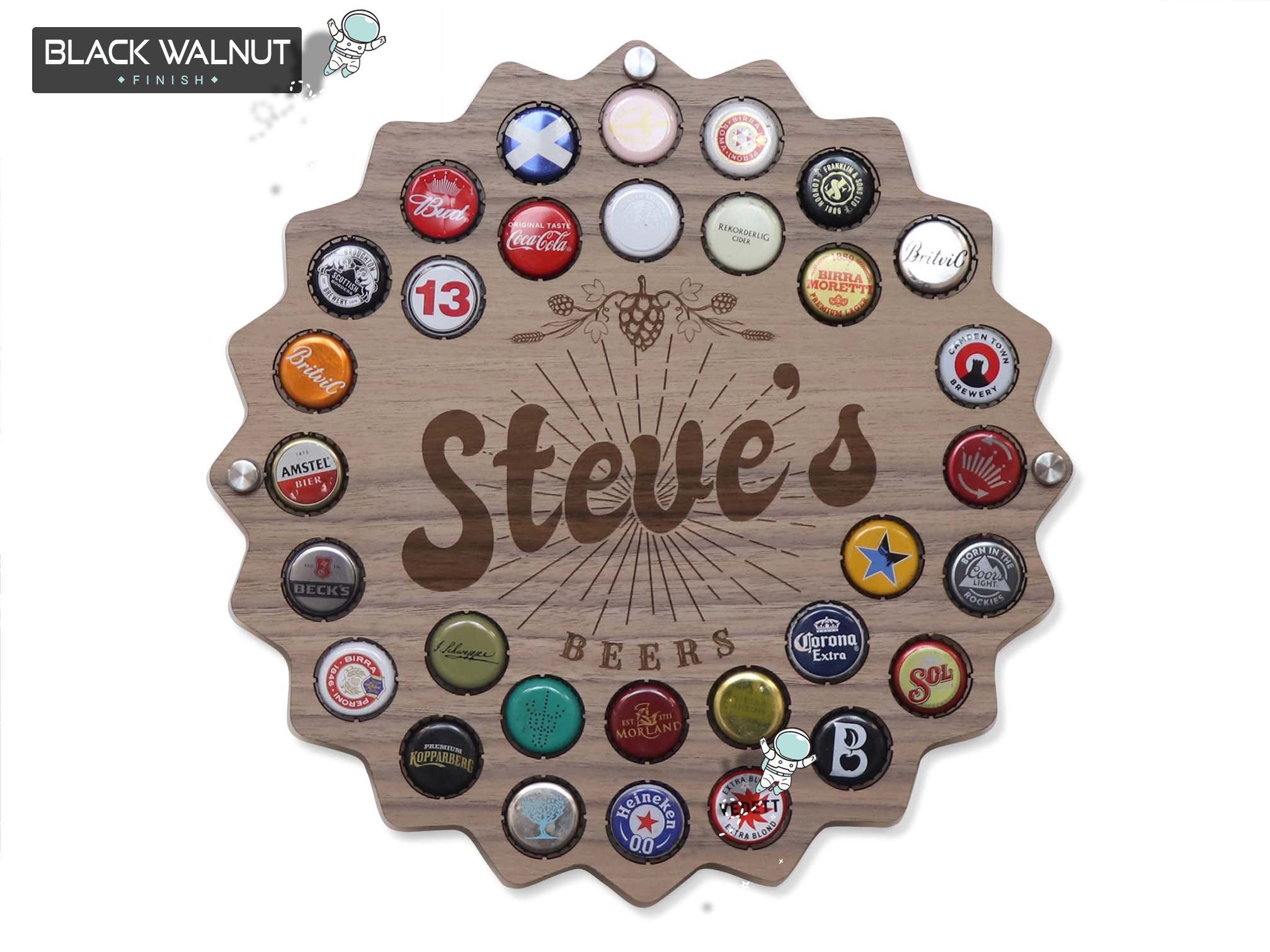 Personalised Pub Sign, Beer Cap Holder, 31 Bottle Top Holder