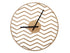 Minimalistic Wooden Geometric Wall Clock - Zig Zag Design