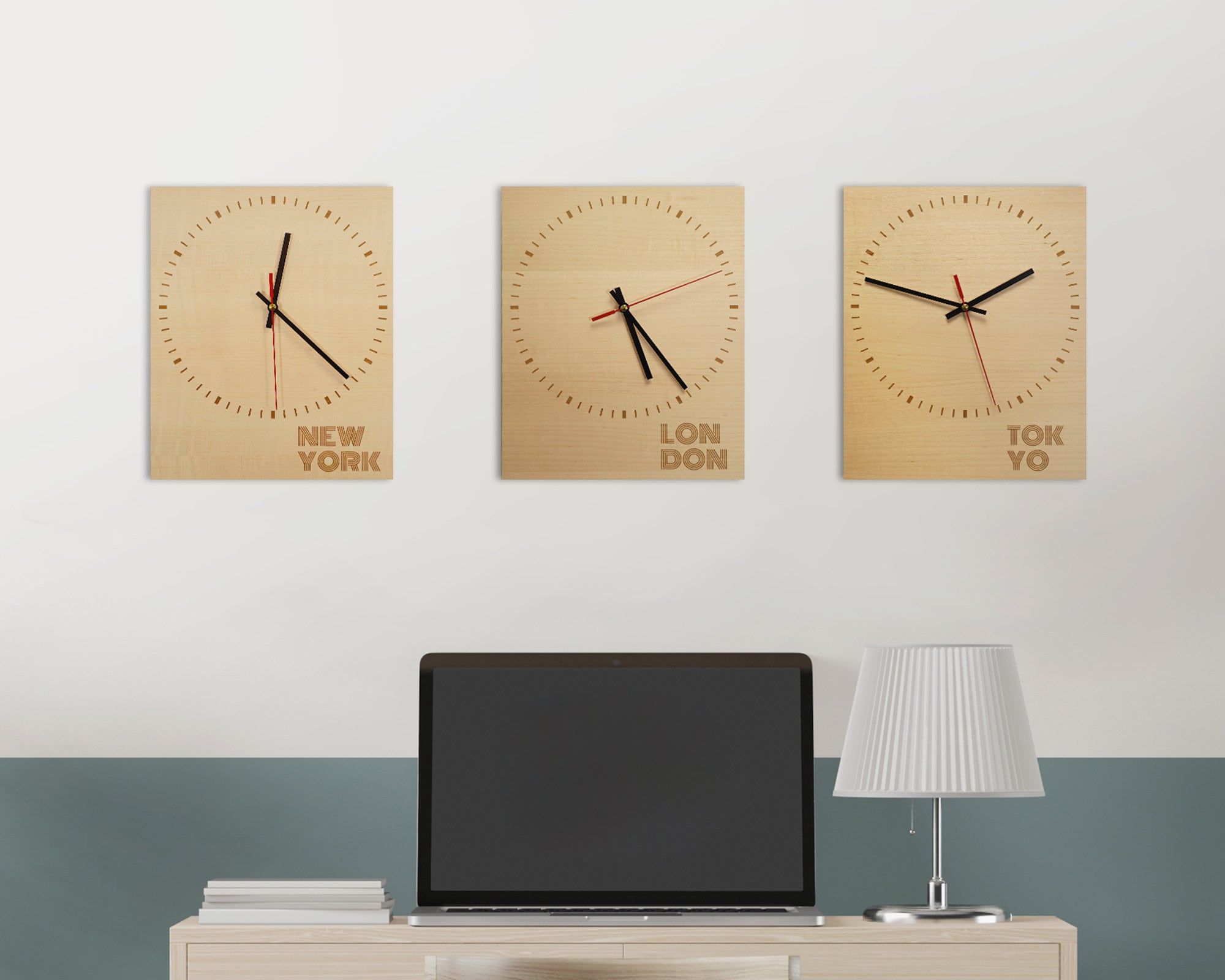 Bespoke City Themed Personalised Wall Clock- Minimalist