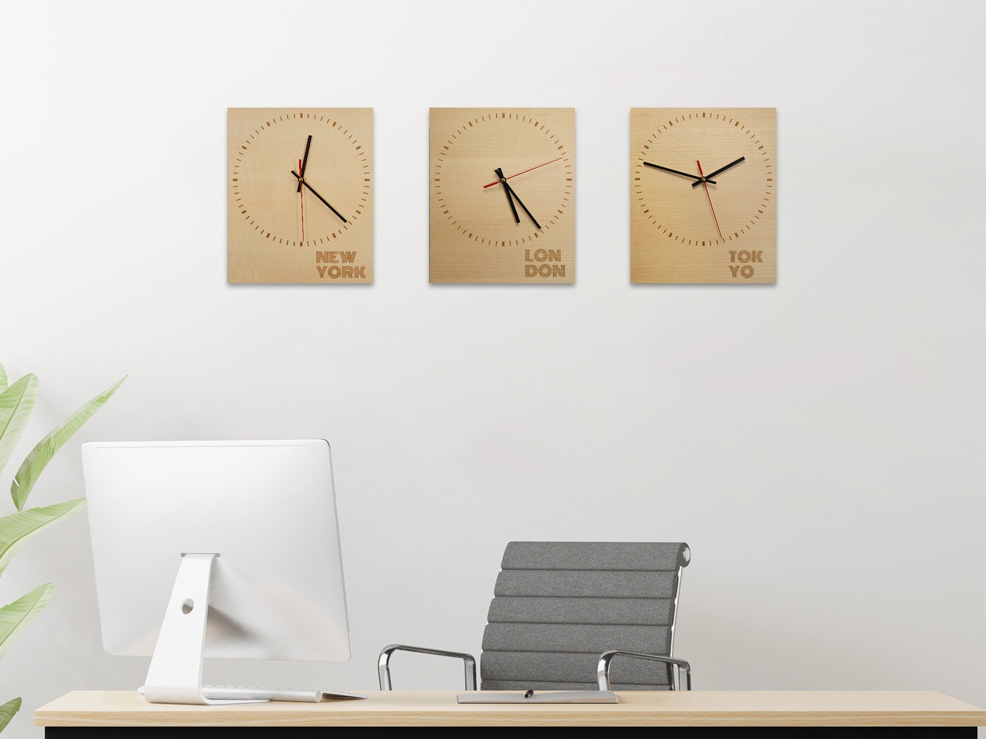 Bespoke City Themed Personalised Wall Clock- Minimalist