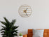 Minimalistic Diagonal Wooden Wall Clock, Geometric Wall Clock - Chic Design