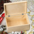 Keepsake Box - Engraved Wooden Memory Keepsake Box With Hinged Lid & Engraving On Front - Custom Design