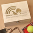 Keepsake Box - Personalised Wooden Pet Remembrance Box - Rainbow