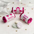 Love Hearts - Personalised Mini Love Hearts Rolls Sweets Favour - Baby Shower/Christening/Birthday - Teddy - Pink