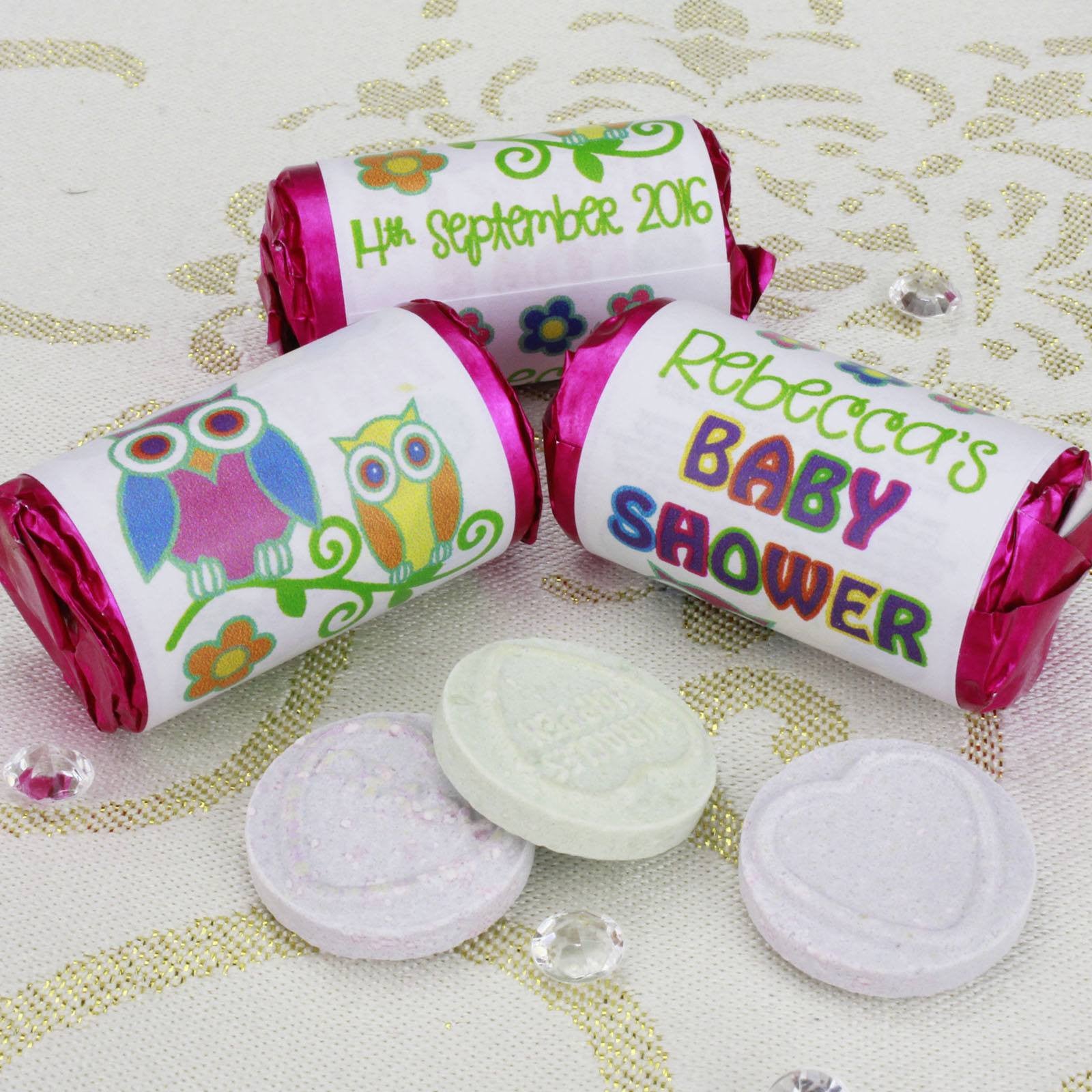 Love Hearts - Personalised Mini Love Hearts Rolls Sweets Favour - Baby Shower - Owls