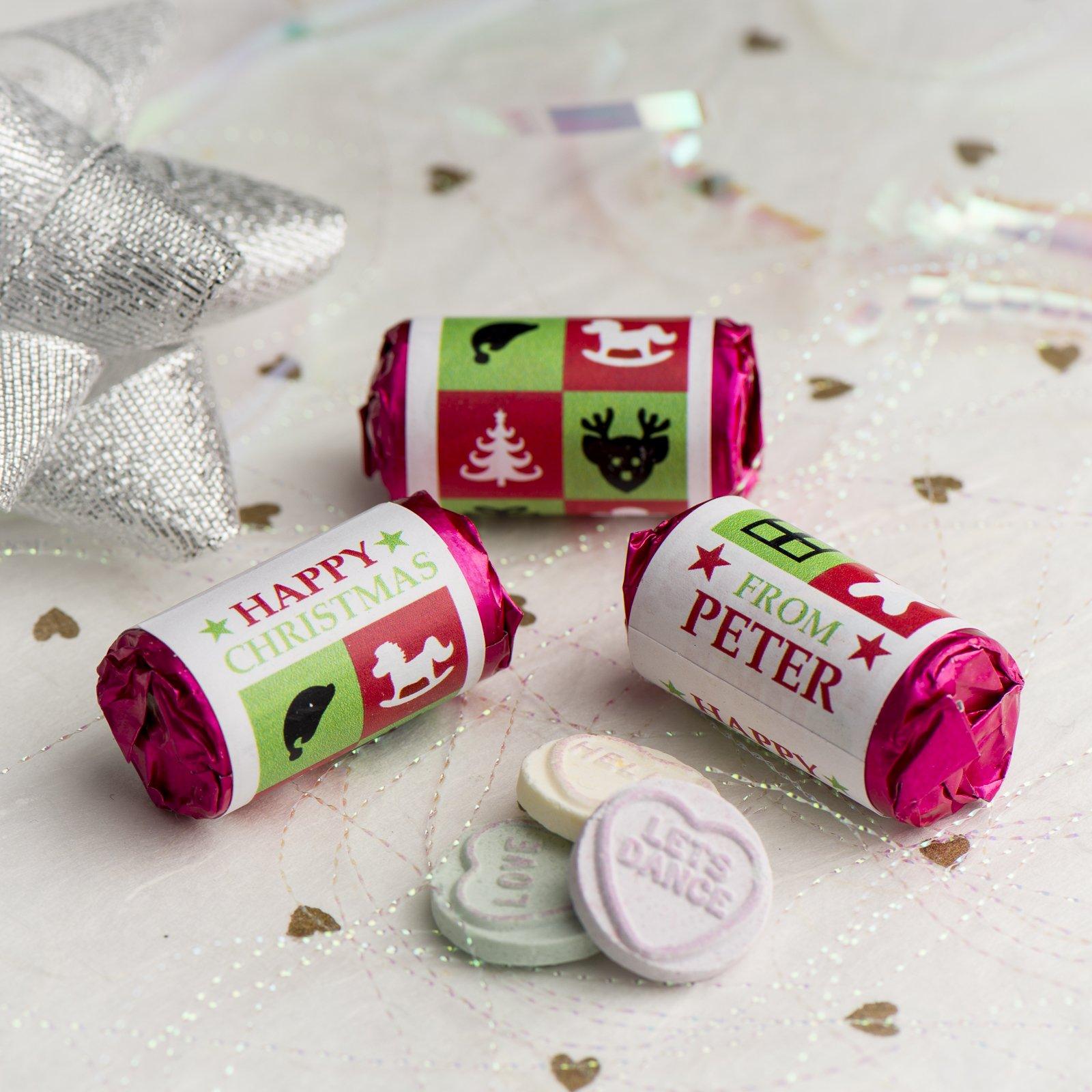 Love Hearts - Personalised Mini Love Hearts Rolls Sweets Favour - Christmas-Boxes
