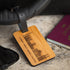 Luggage Tags - Personalised Laser Engraved Wooden Luggage Tag With Leather Strap - Country Icon Design