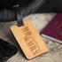 Luggage Tags - Personalised Laser Engraved Wooden Luggage Tag With Leather Strap - Mr & Mrs Design