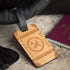 Luggage Tags - Personalised Laser Engraved Wooden Luggage Tag With Leather Strap - Travel Trunk Design