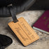 Luggage Tags - Personalised Wooden Luggage - I Belong To