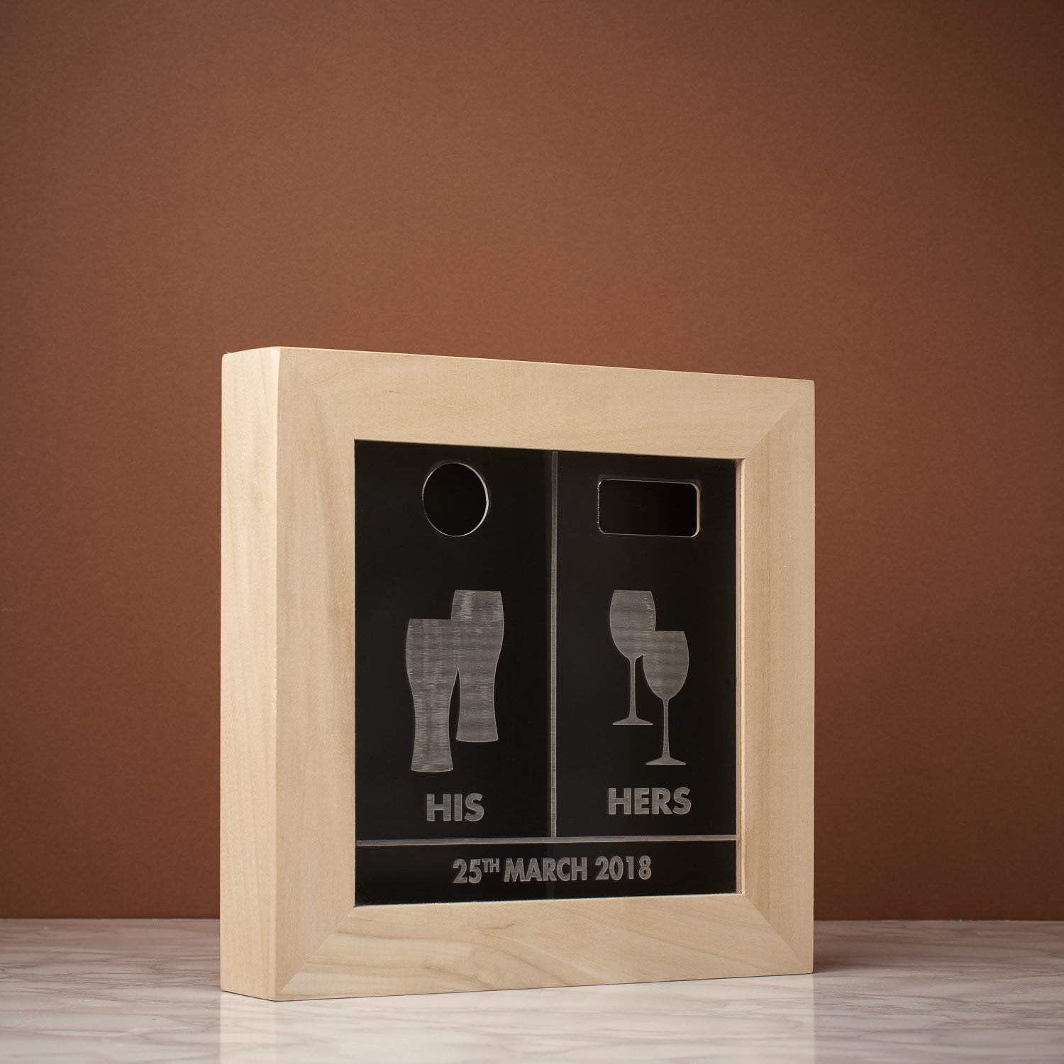 Memory Box Frame - His Hers Date...  Memory Box Frame