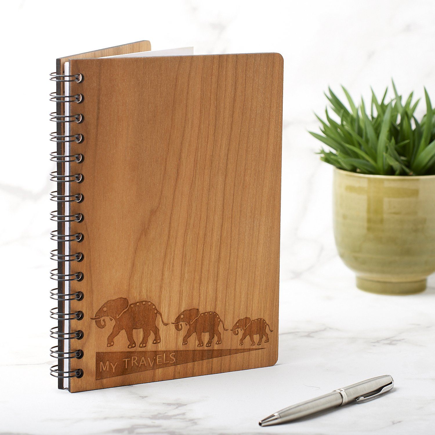 Notebook Planner - A5 Travel Note Book, Journal - Elephant