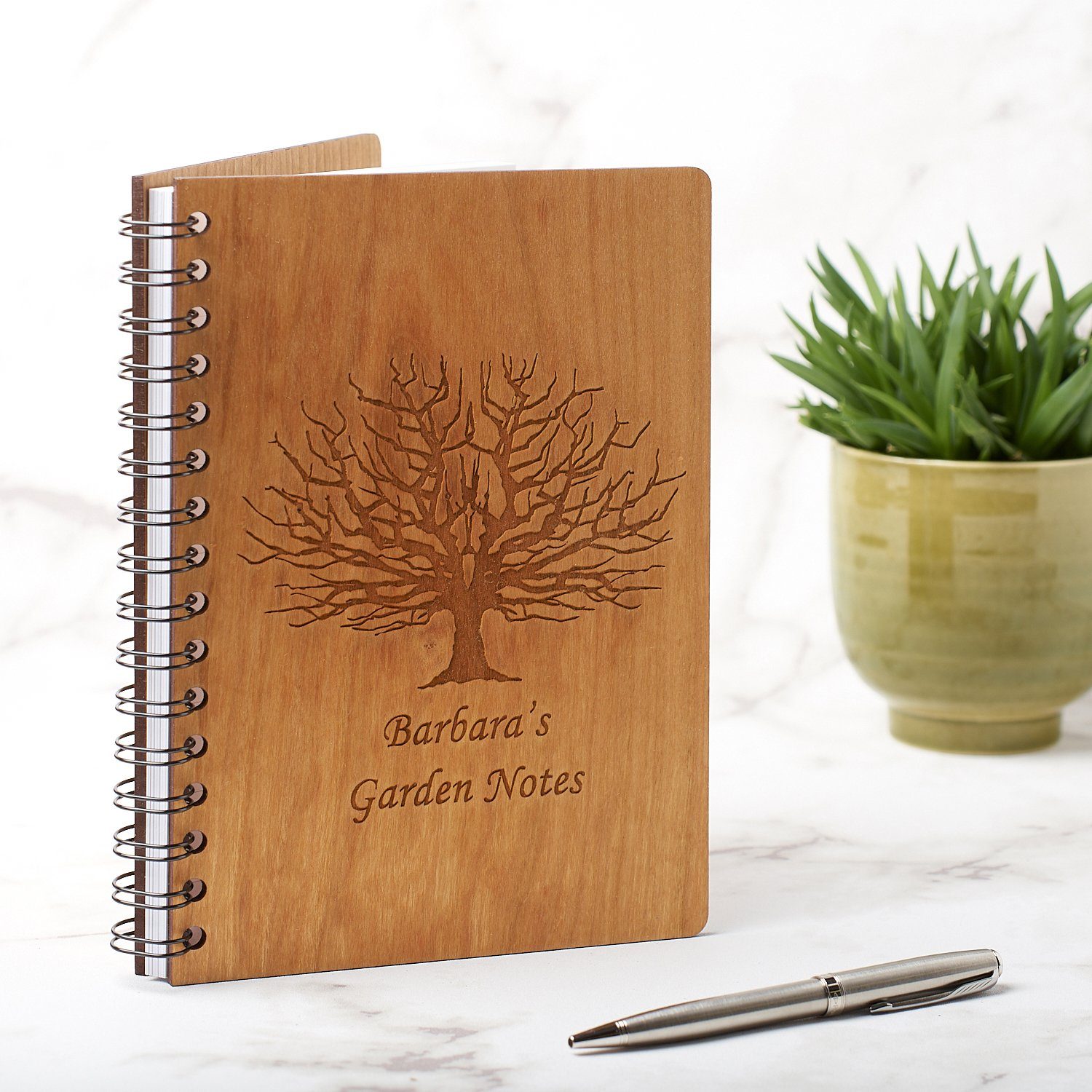 Notebook Planner - Personalised A5 Gardening Note Book, Journal, Planner -  Tree