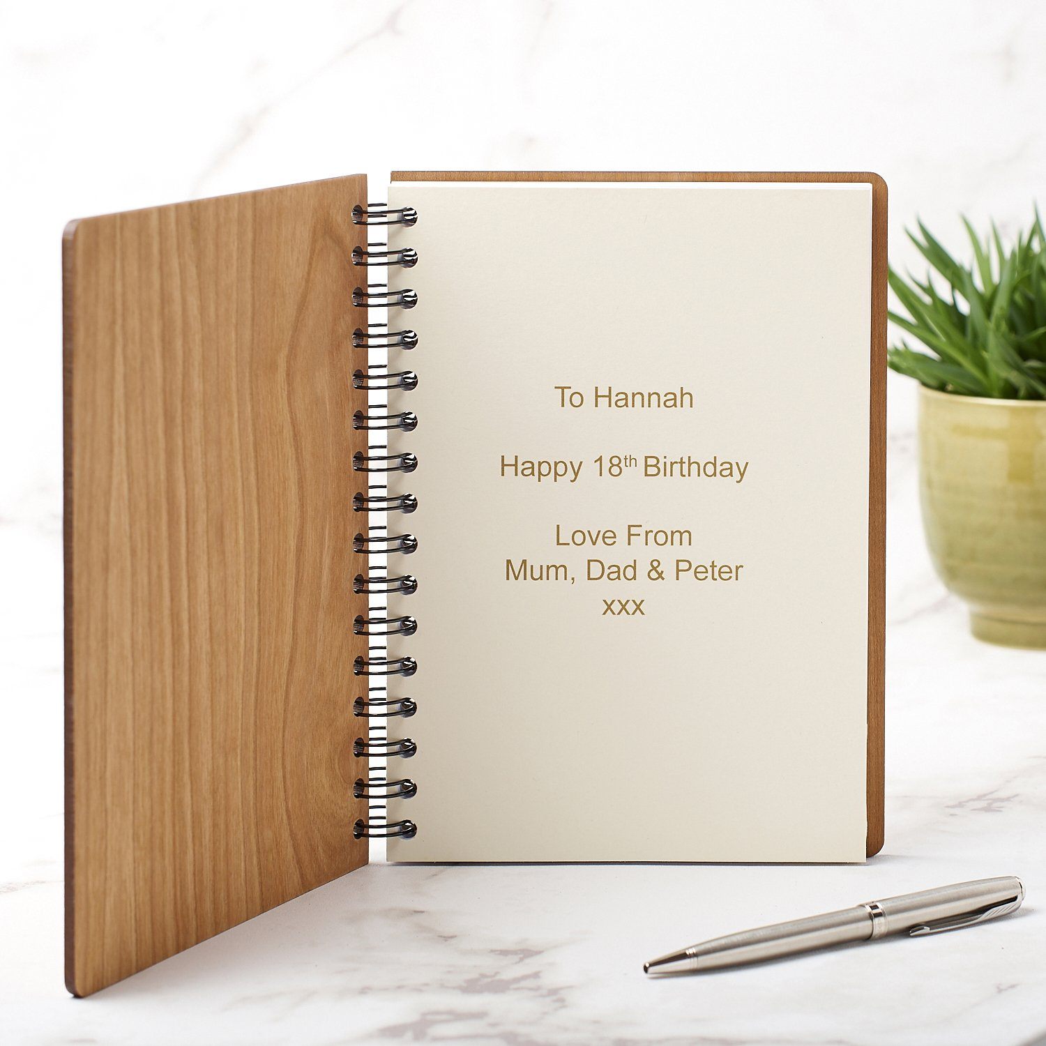Notebook Planner - Personalised A5 Memorial Service Guest Book - Memorial Guest Book Design