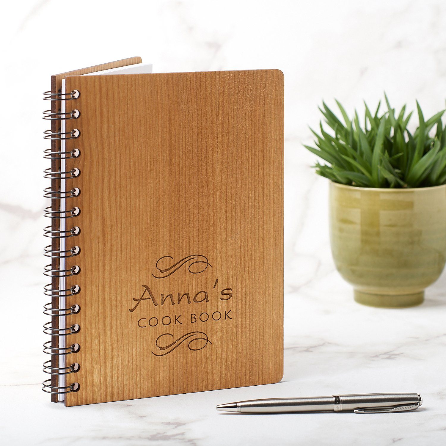 Notebook Planner - Personalised A5 Recipe Cook Book - Swirl