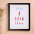 Print - Personalised Gonk Gnome Family Print - Family Tree