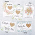 Save The Date Magnet With Cards - Save The Date Magnet Wooden Rustic & Cards - Heart Lovebirds