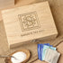 Tea Box - Personalised Engraved Bepoke Tea Storage Box Or Caddy - Monogram Design