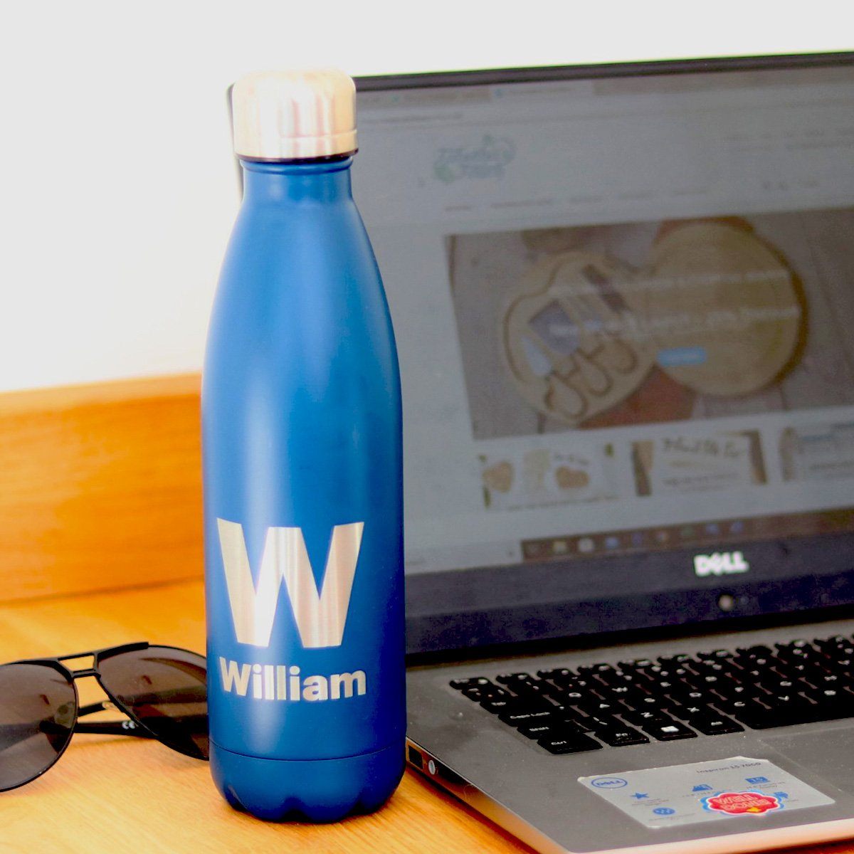 Water Bottle - Personalised Insulated Drinks Bottle - Monogram