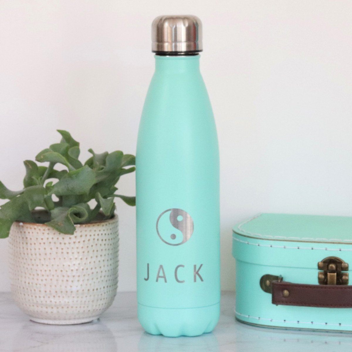 Water Bottle - Personalised Insulated Drinks Bottle - Yoga