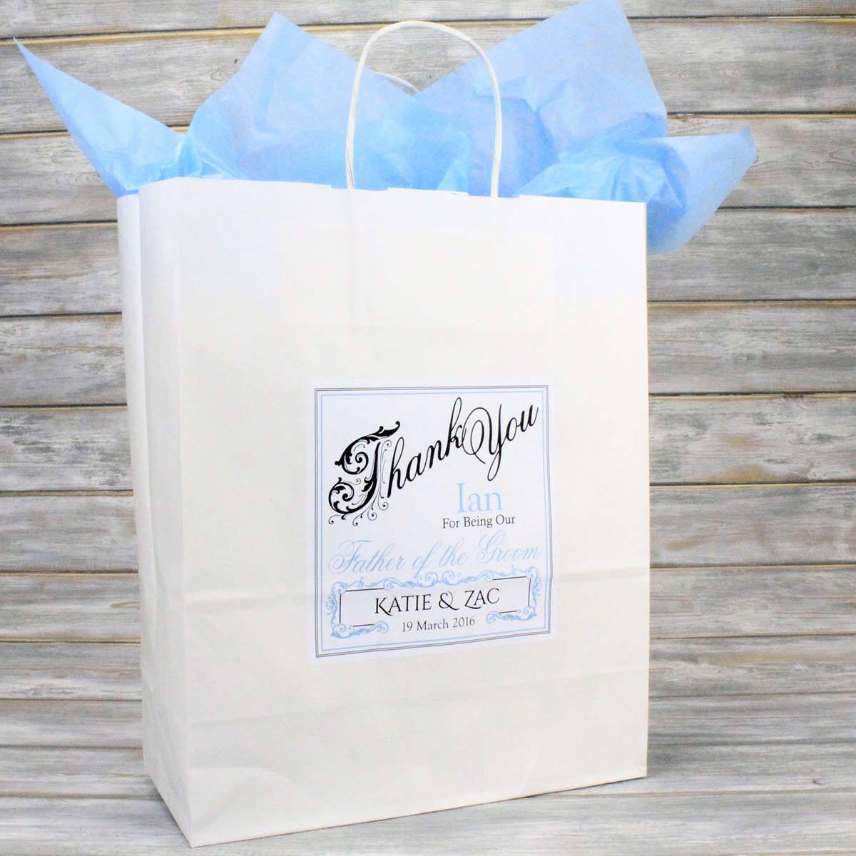 Wedding Favour Bag - Large Personalised Wedding Favour Gift Bag - Bridesmaid, Usher, Page Boy, Flower Girl