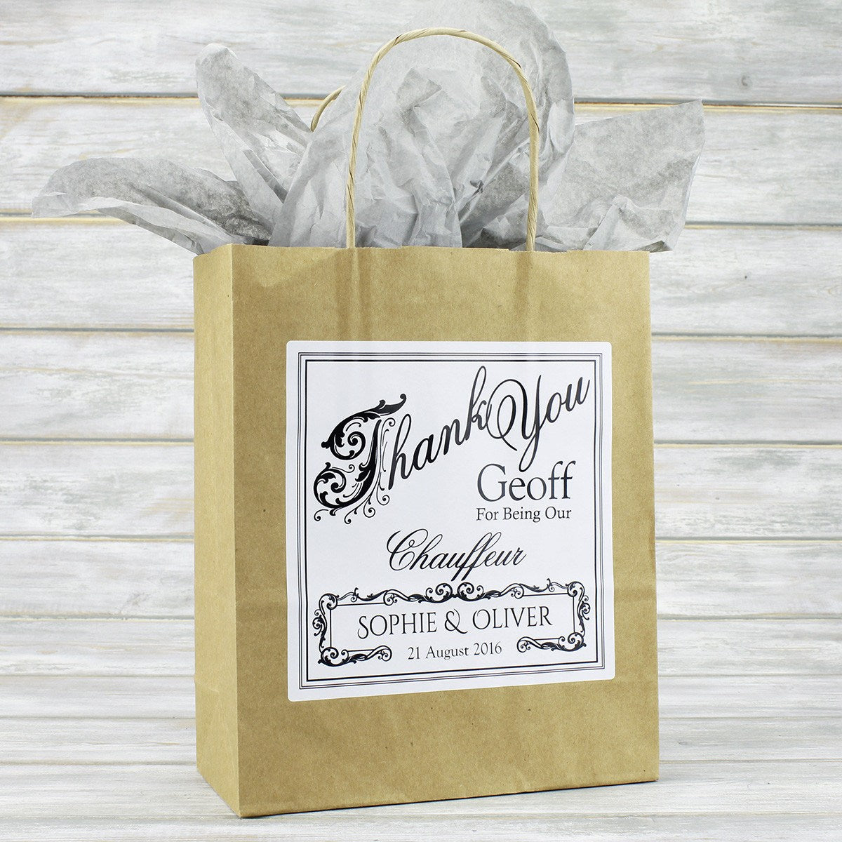 Wedding Favour Bag - Personalised Vintage Style Wedding Favour Gift Bag - Bridesmaid, Usher, Page Boy, Flower Girl