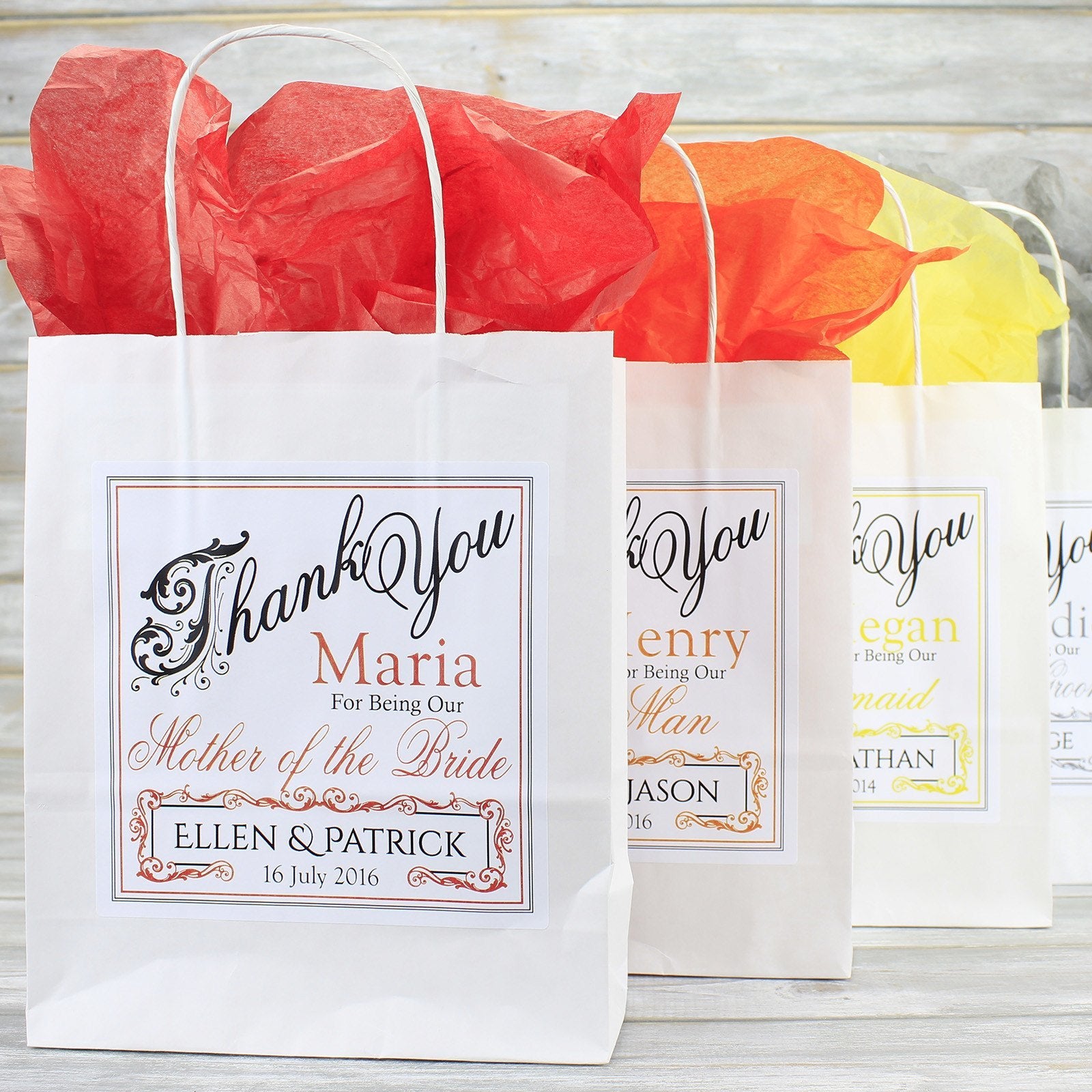 Wedding Favour Bag - Personalised Wedding Favour Gift Bag - Bridesmaid, Usher, Page Boy, Flower Girl