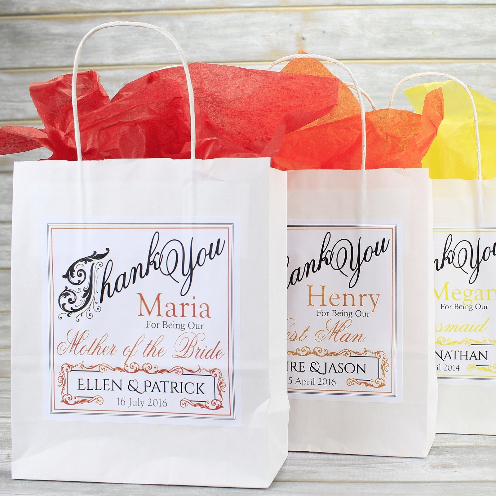 Wedding Favour Bag - Personalised Wedding Favour Gift Bag - Bridesmaid, Usher, Page Boy, Flower Girl