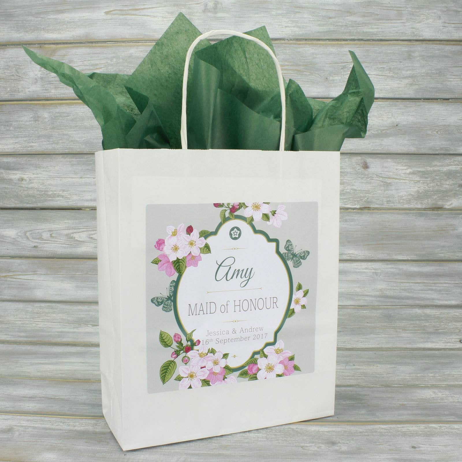 Wedding Favour Bag - Personalised Wedding Favour Gift Bag - Butterfly