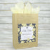 Wedding Favour Bag - Personalised Wedding Favour Vintage Brown Gift Bag - Gold Roses
