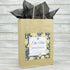 Wedding Favour Bag - Personalised Wedding Favour Vintage Brown Gift Bag - Gold Roses
