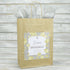 Wedding Favour Bag - Personalised Wedding Favour Vintage Brown Gift Bag - Gold Roses