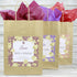 Wedding Favour Bag - Personalised Wedding Favour Vintage Brown Gift Bag - Gold Roses