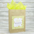 Wedding Favour Bag - Personalised Wedding Favour Vintage Brown Gift Bag - Gold Roses