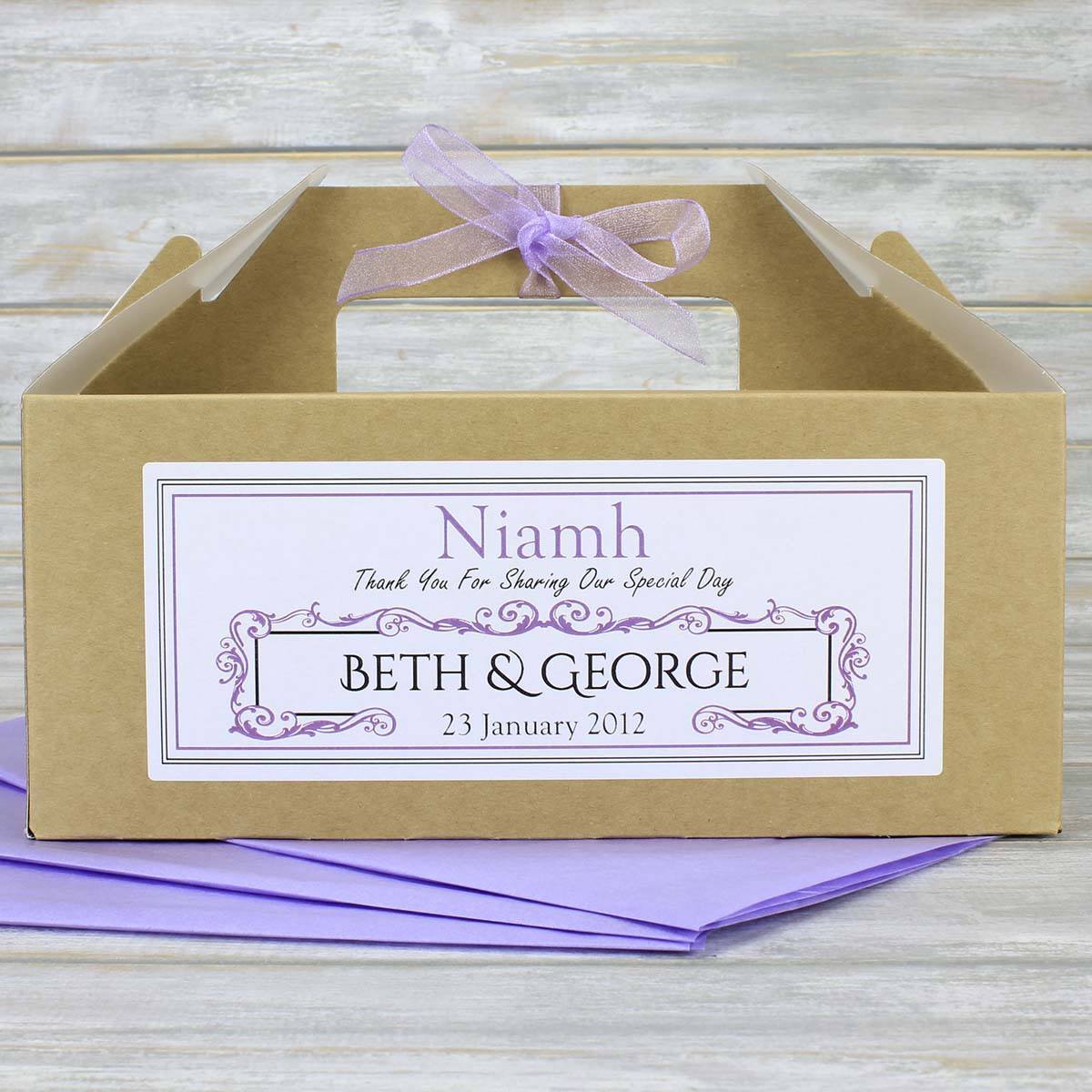 Wedding Favour Box - Personalised Children's Or Guest Wedding Favour Box