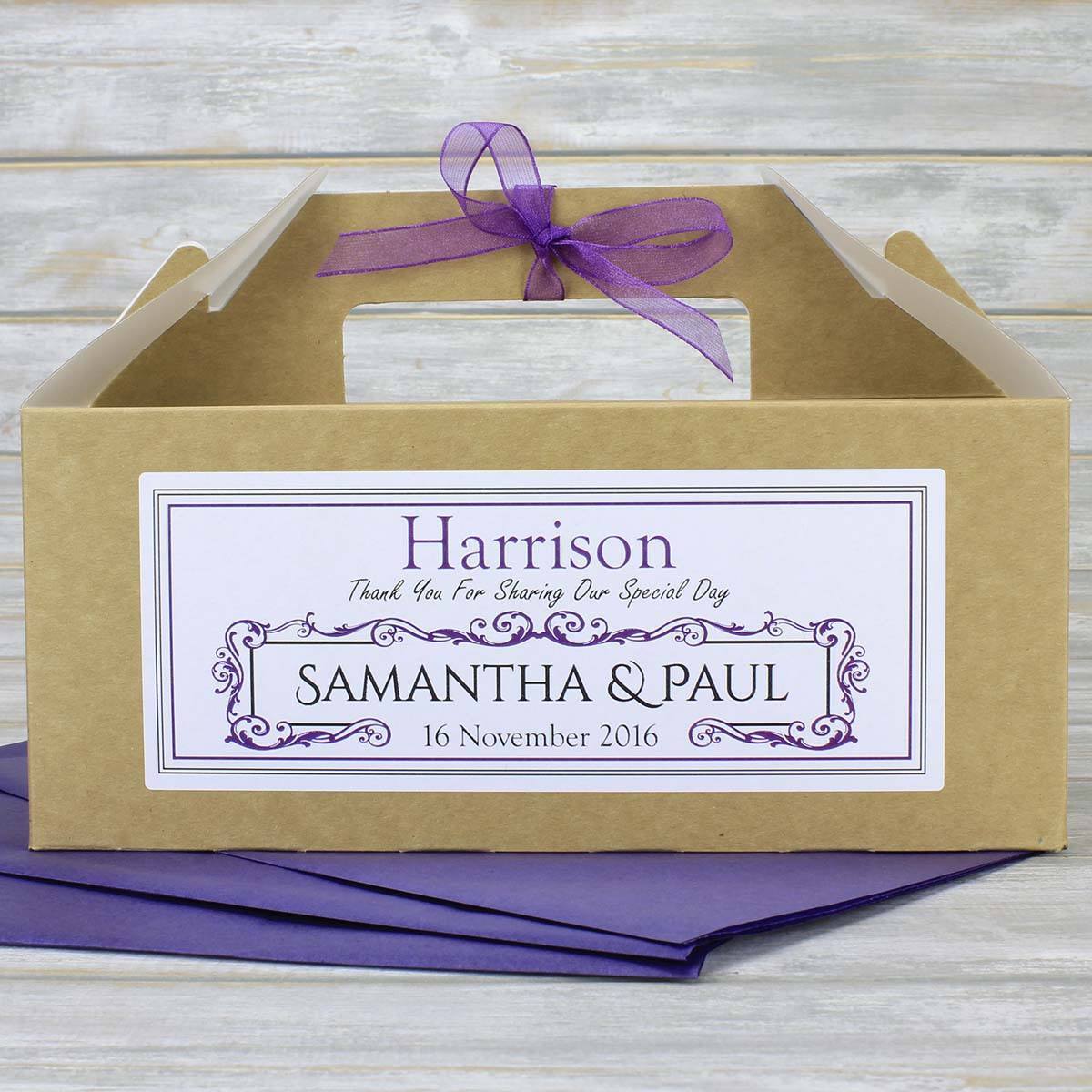 Wedding Favour Box - Personalised Children's Or Guest Wedding Favour Box